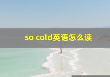 so cold英语怎么读